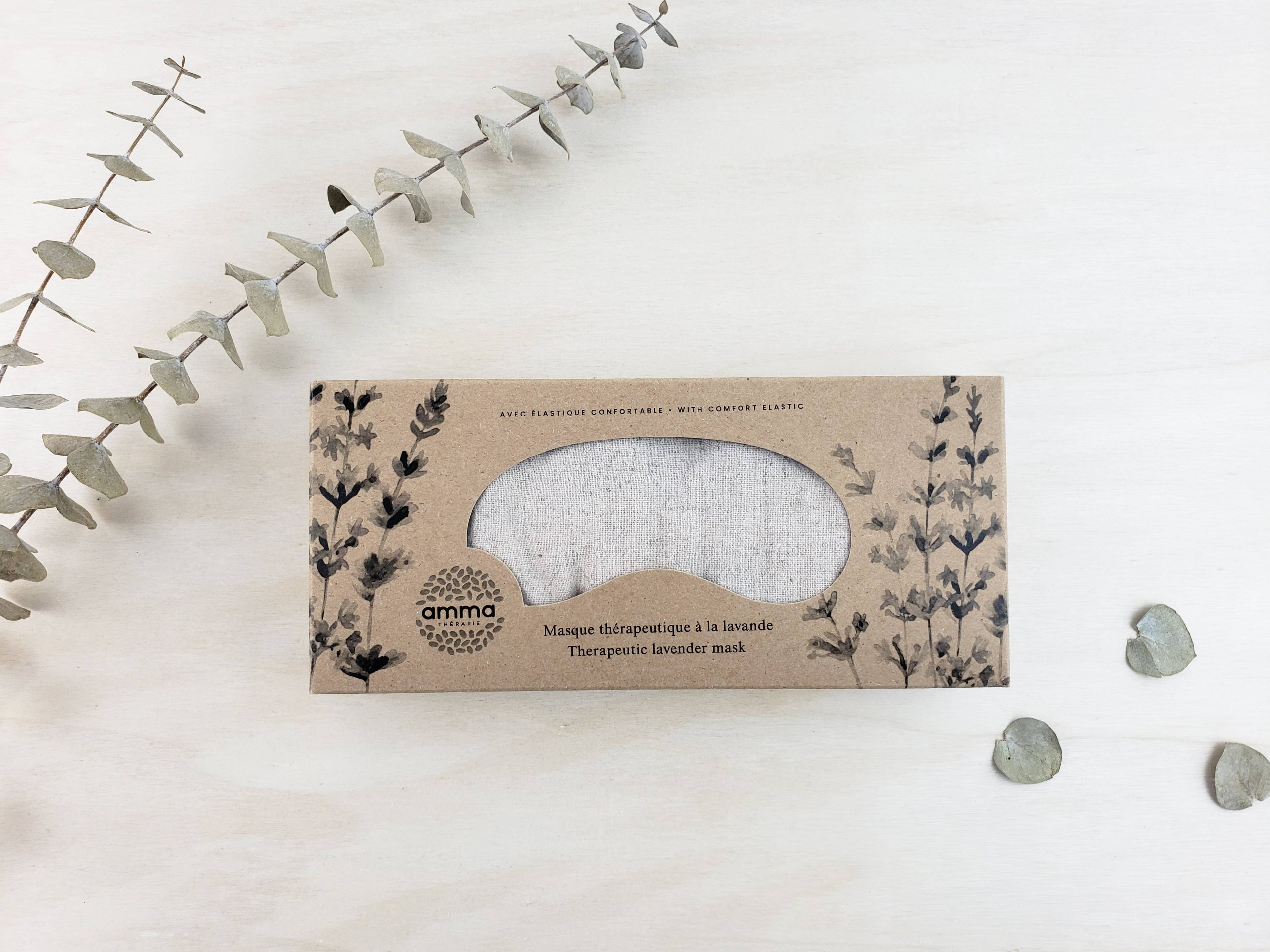 Therapeutic lavender eye mask (hemp &amp; organic cotton sand)