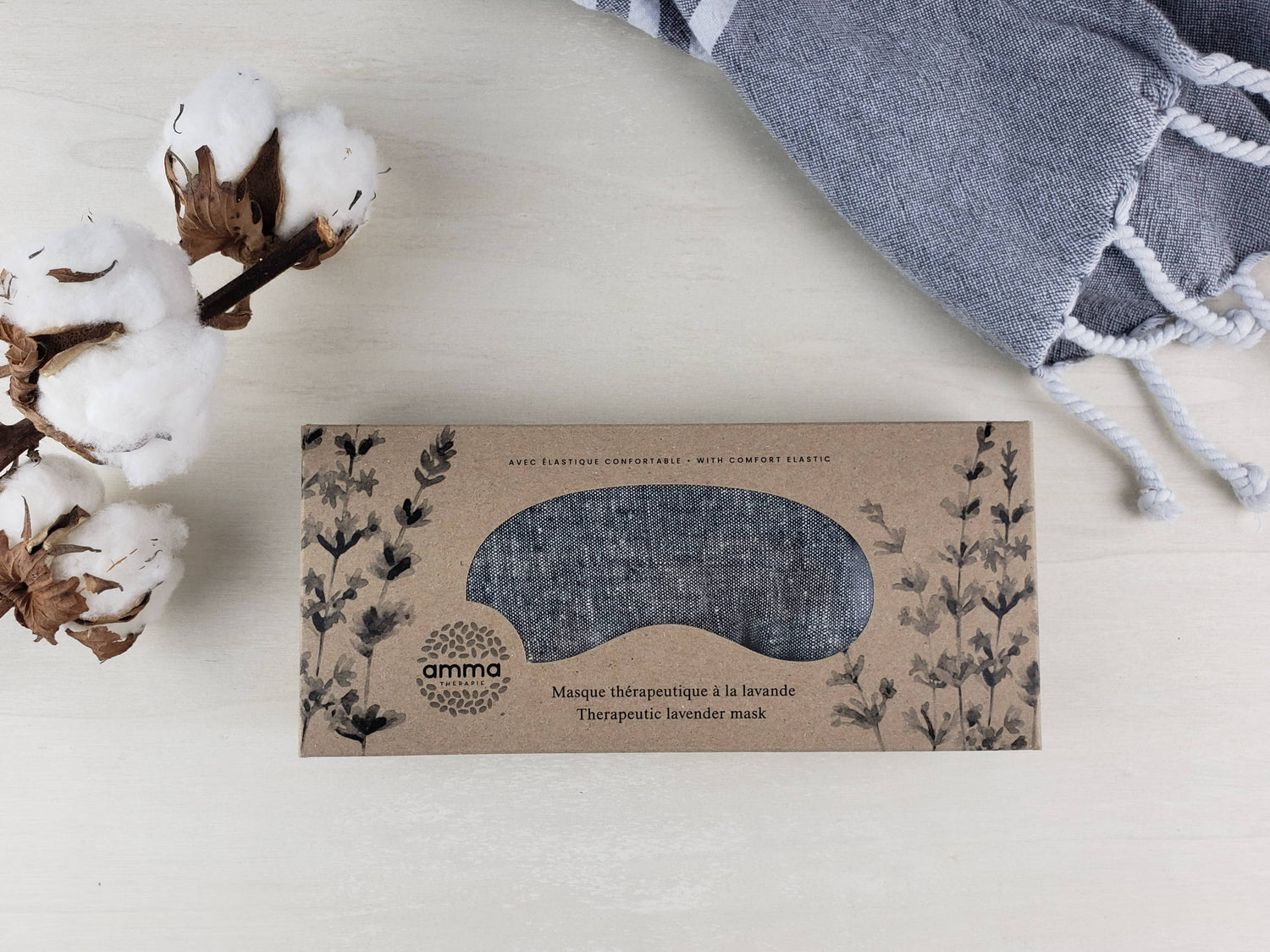 Therapeutic lavender eye mask (organic cotton)